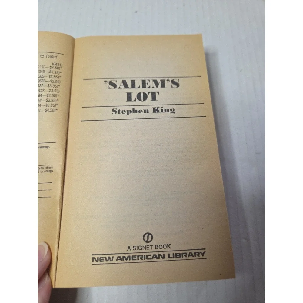 Salem's Lot‎ Mass Market Paperback 1975 by Stephen King